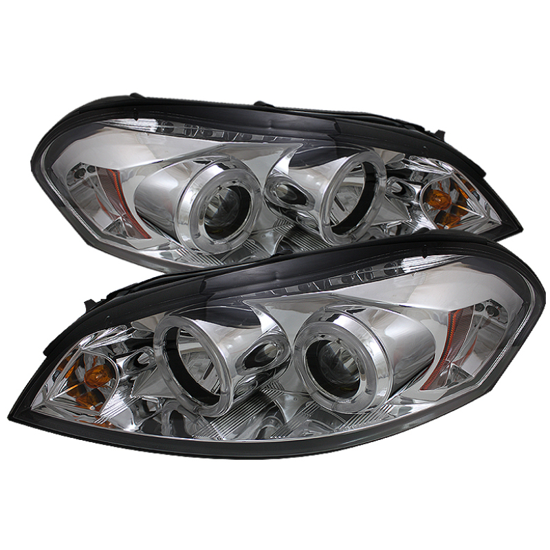 Chevrolet Impala Headlight Set - SPYDER - Projector LED Halo - Chrome - `06-`13