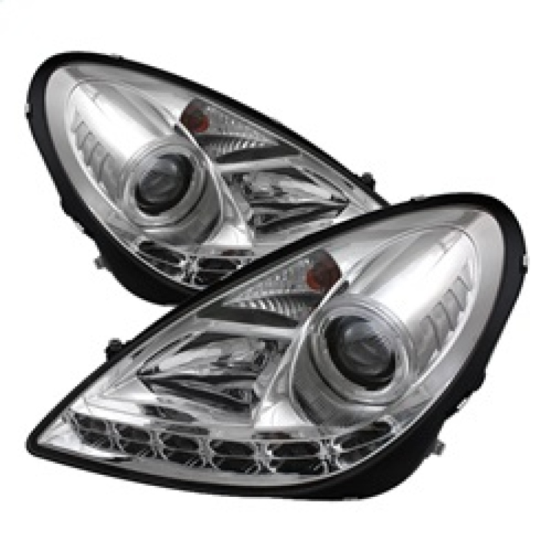 Mercedes-Benz SLK Headlights - SPYDER - DRL Projector Halogen Model - Chrome - `05-`10