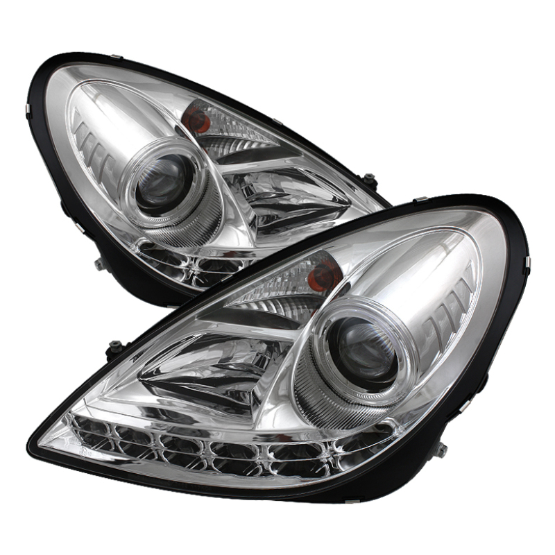 Mercedes-Benz SLK Headlights - SPYDER - DRL Projector Halogen Model - Chrome - `05-`10 Mercedes-Benz SLK Headlights - SPYDER - DRL Projector Halogen Model - Chrome - `05-`10