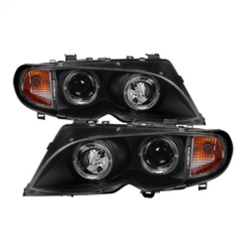 BMW 3 Series Headlights - SPYDER - Projector, LED Halo - Black - `02-`05