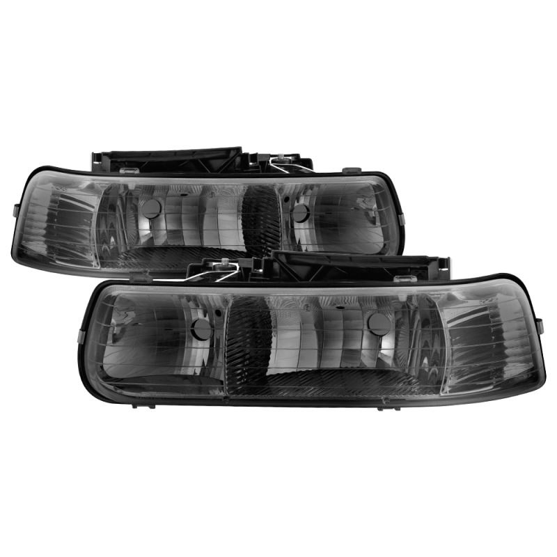 Chevrolet Tahoe Headlights - Front - SPYDER - XTune Crystal (Amber) - Smoke - `00-`06