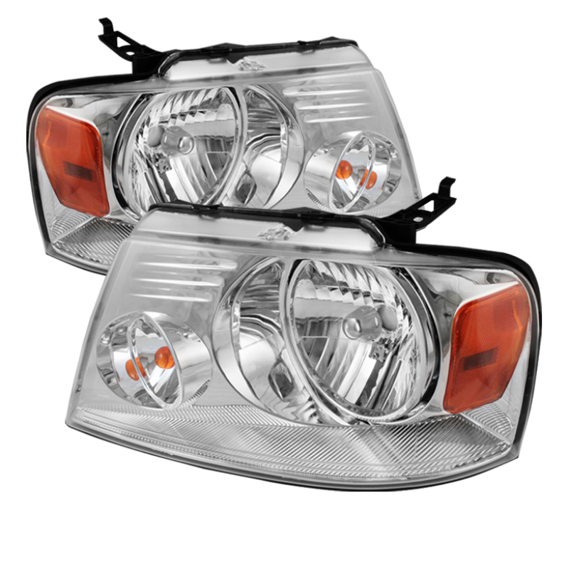 Ford F-150 Headlights - Front - SPYDER - xTune Crystal - Chrome/Amber - `04-`08 Ford F-150 Headlights - Front - SPYDER - xTune Crystal - Chrome/Amber - `04-`08