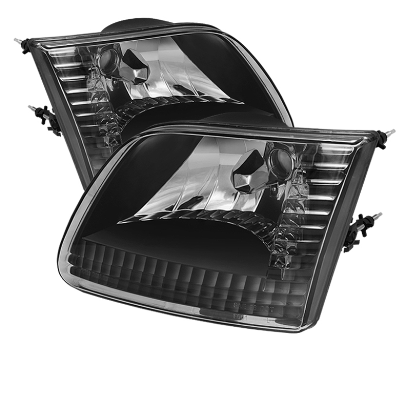 Ford F-150 Headlights - Front - SPYDER - xTune Crystal - Black - `97-`03