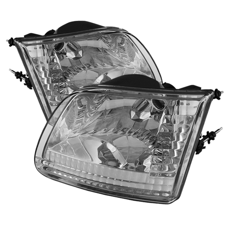 Ford Expedition Headlights - Front - SPYDER - xTune Crystal - Chrome - `97-`02
