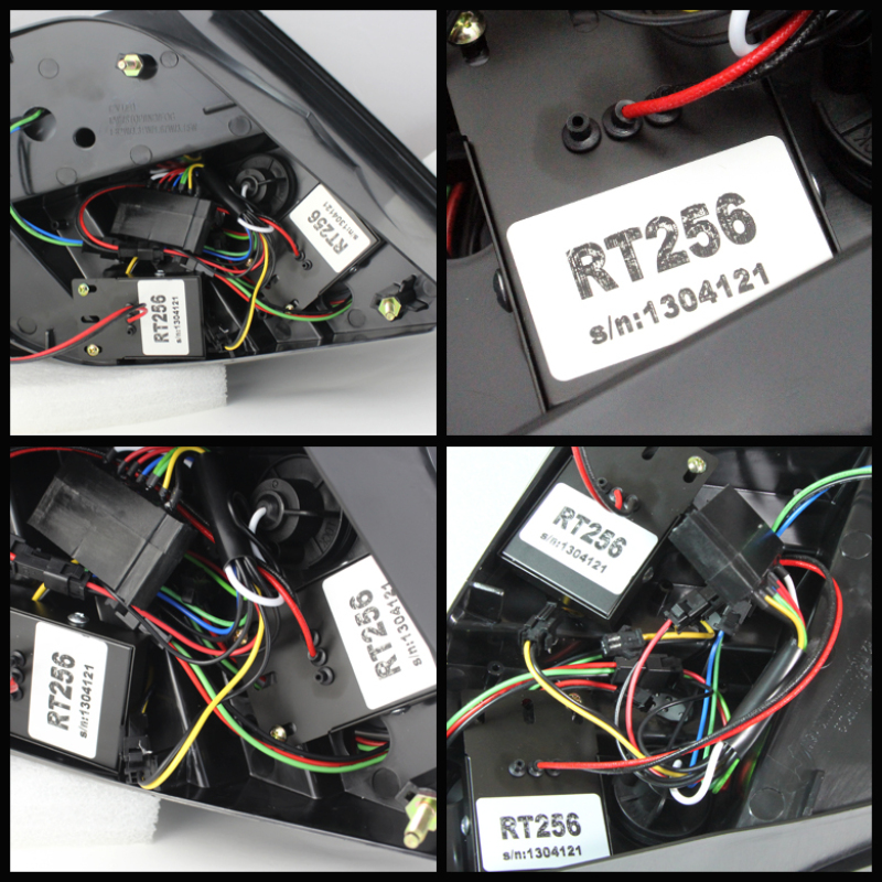 Mercedes-Benz C-Class LED Tail Lights - SPYDER - Black - `11-`14