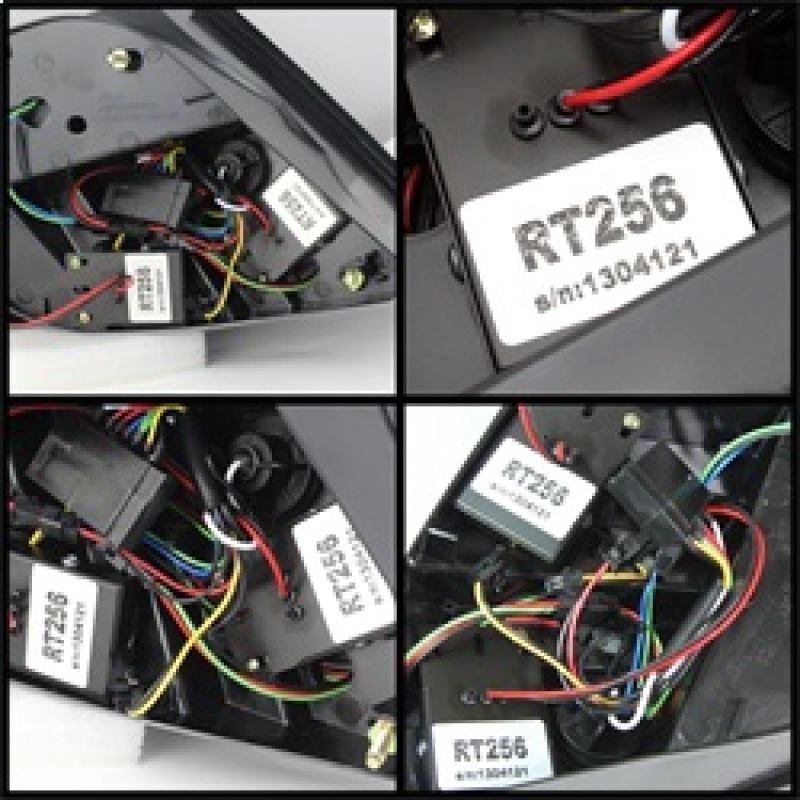 Mercedes-Benz C-Class LED Tail Lights - SPYDER - Black - `11-`14