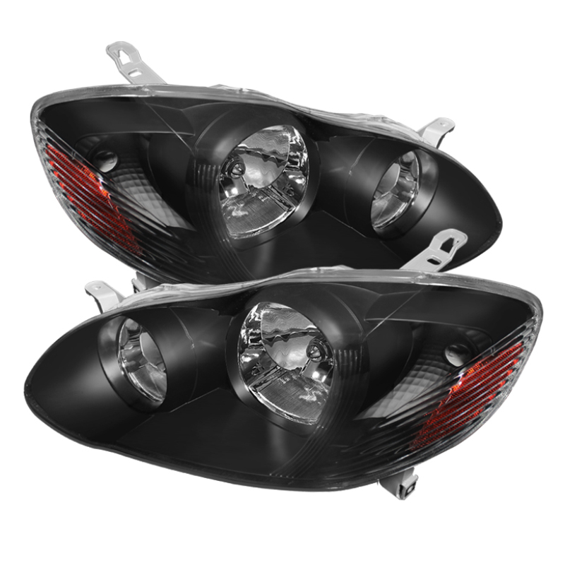 Toyota Corolla Headlights - SPYDER - xTune Crystal - Black - `03-`06 Toyota Corolla Headlights - SPYDER - xTune Crystal - Black - `03-`06