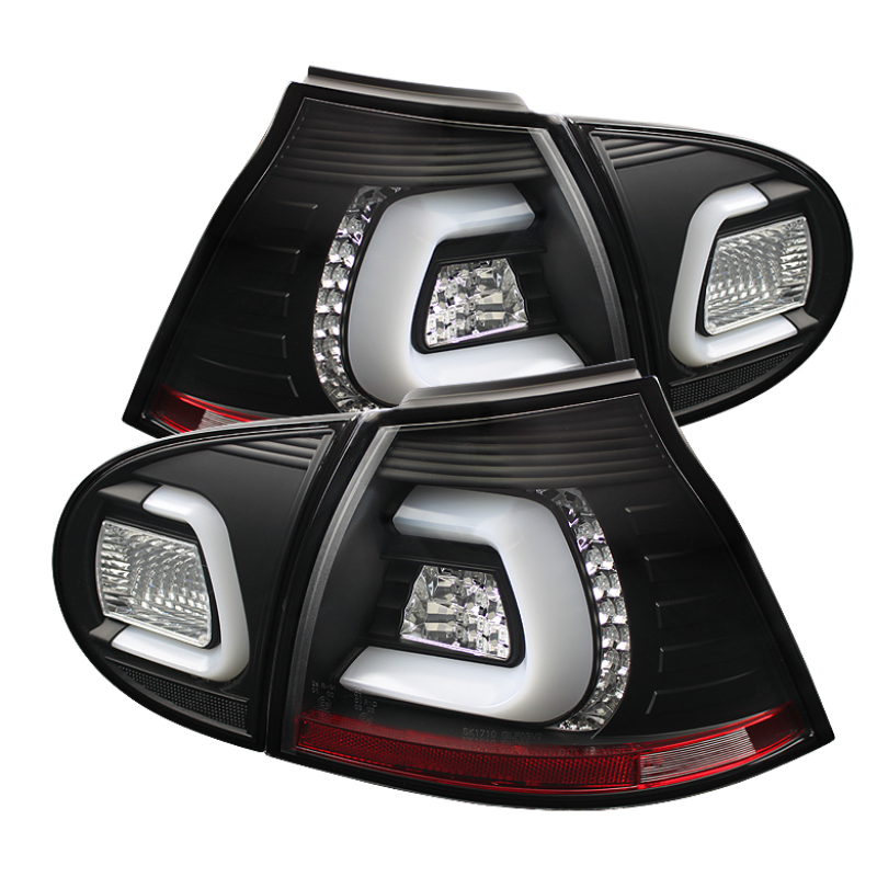 Volkswagen Golf V LED Tail Lights - SPYDER - LED Turn Signal - Black - `06-`09