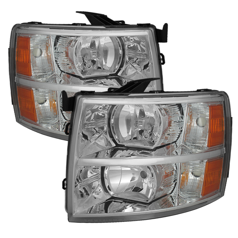 Chevrolet Silverado Headlights - Front - SPYDER - xTune Crystal - Chrome - `07-`13 Chevrolet Silverado Headlights - Front - SPYDER - xTune Crystal - Chrome - `07-`13