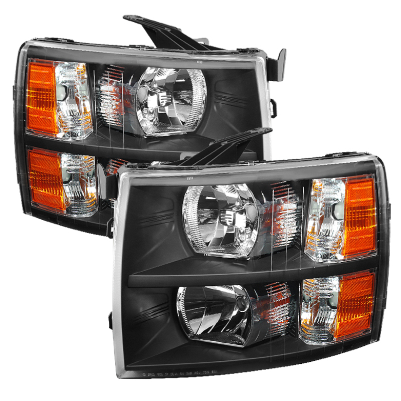 Chevrolet Silverado Headlights - Front - SPYDER - xTune Crystal - Black - `07-`13 Chevrolet Silverado Headlights - Front - SPYDER - xTune Crystal - Black - `07-`13