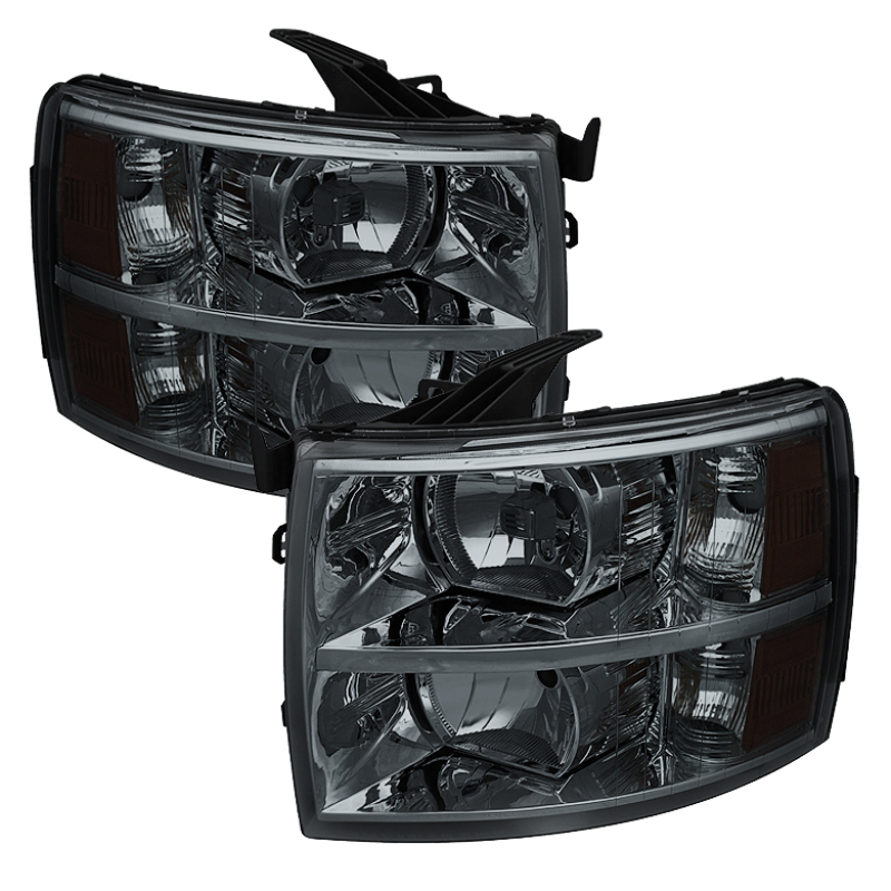 Chevrolet Silverado Headlights - Front - SPYDER - xTune Crystal - Smoked - `07-`13 Chevrolet Silverado Headlights - Front - SPYDER - xTune Crystal - Smoked - `07-`13