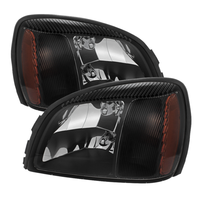 Cadillac DeVille Headlights - Front - SPYDER - xTune Crystal - Black - `00-`05