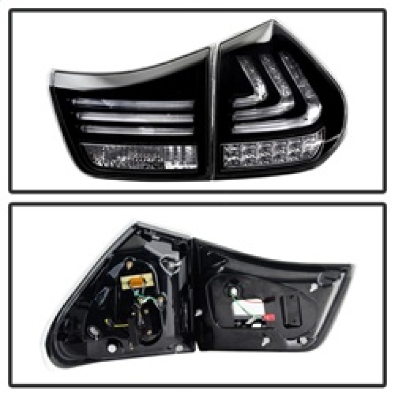 Lexus RX350 LED Tail Lights - SPYDER - Black - `04-`09