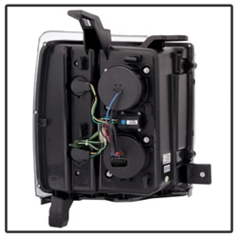 Chevrolet Silverado 2500 HD Headlights - SPYDER - Projector Light Bar DRL - Black - `14-`16