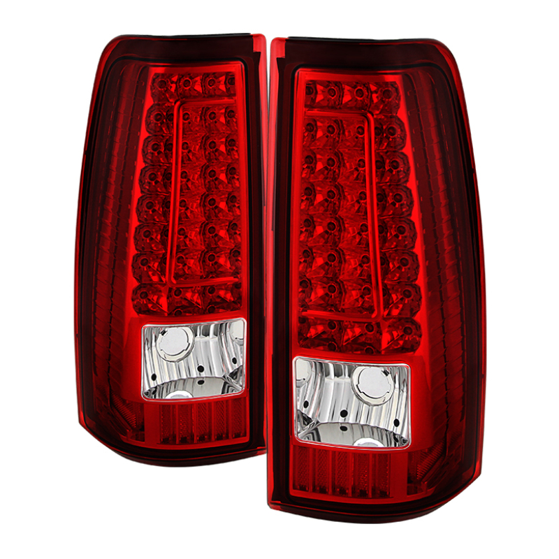 Chevrolet Silverado 3500 Tail Lights - Rear - SPYDER - xTune C-Shape LED - Red/Clear - `03-`06 Chevrolet Silverado 3500 Tail Lights - Rear - SPYDER - xTune C-Shape LED - Red/Clear - `03-`06