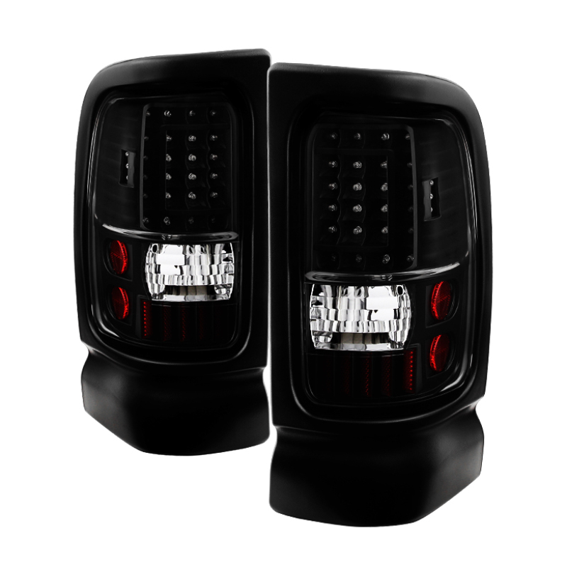 Dodge Ram 1500 Tail Lights - Rear - SPYDER - C-Shape LED - Black - `94-`01
