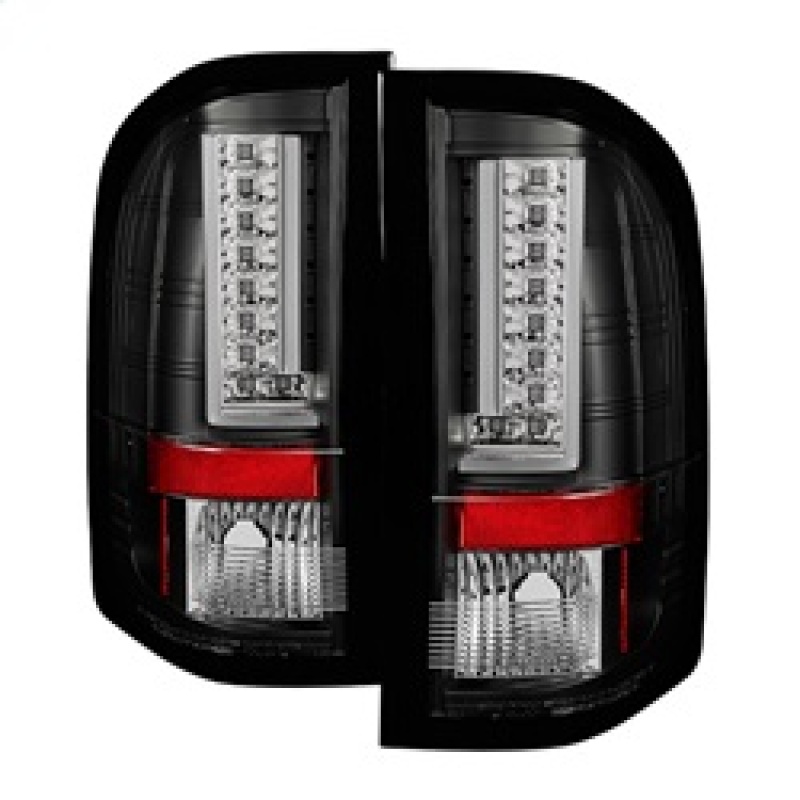 Chevrolet Silverado LED Tail Lights - SPYDER - Version 2 - Black - `07-`13