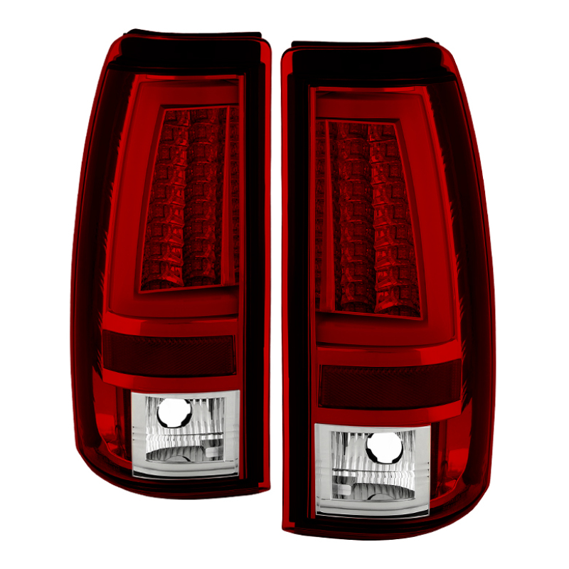 Chevrolet Silverado 1500 LED Tail Lights - SPYDER - Version 2 - Red Clear - `99-`02