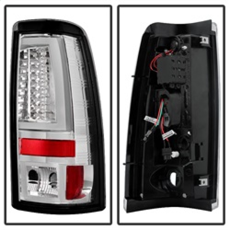 Chevrolet Silverado 2500 LED Tail Lights - SPYDER - Version 2 - Chrome - `03-`06