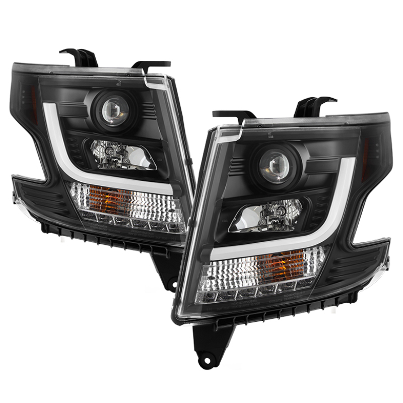 Chevrolet Tahoe Headlight Set - SPYDER - DRL LED Projector Headlights - Black - `15-`16 Chevrolet Tahoe Headlight Set - SPYDER - DRL LED Projector Headlights - Black - `15-`16