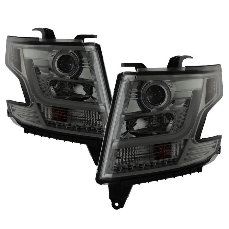 Chevrolet Tahoe Headlights - SPYDER - DRL LED Projector - Smoke - `15-`16 Chevrolet Tahoe Headlights - SPYDER - DRL LED Projector - Smoke - `15-`16