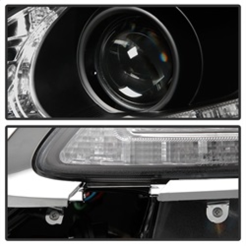 Lexus Gran Sport Headlights - SPYDER - DRL LED Projector, HID Model - Black - `06-`11