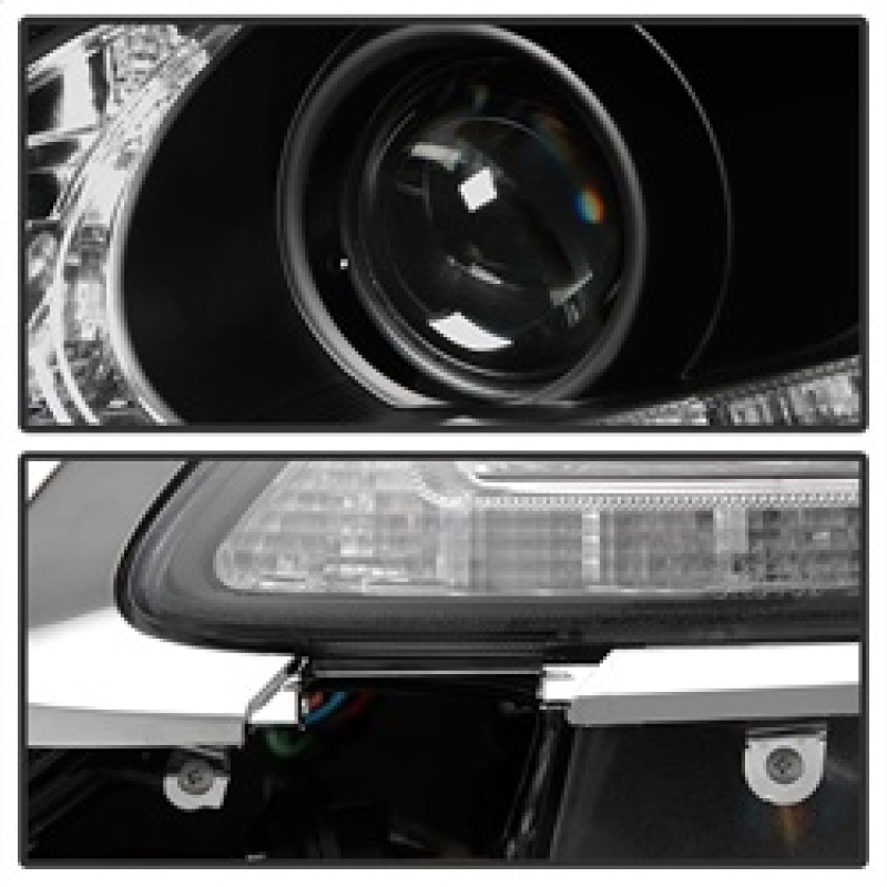 Lexus Gran Sport Headlights - SPYDER - DRL LED Projector, HID Model - Black - `06-`11