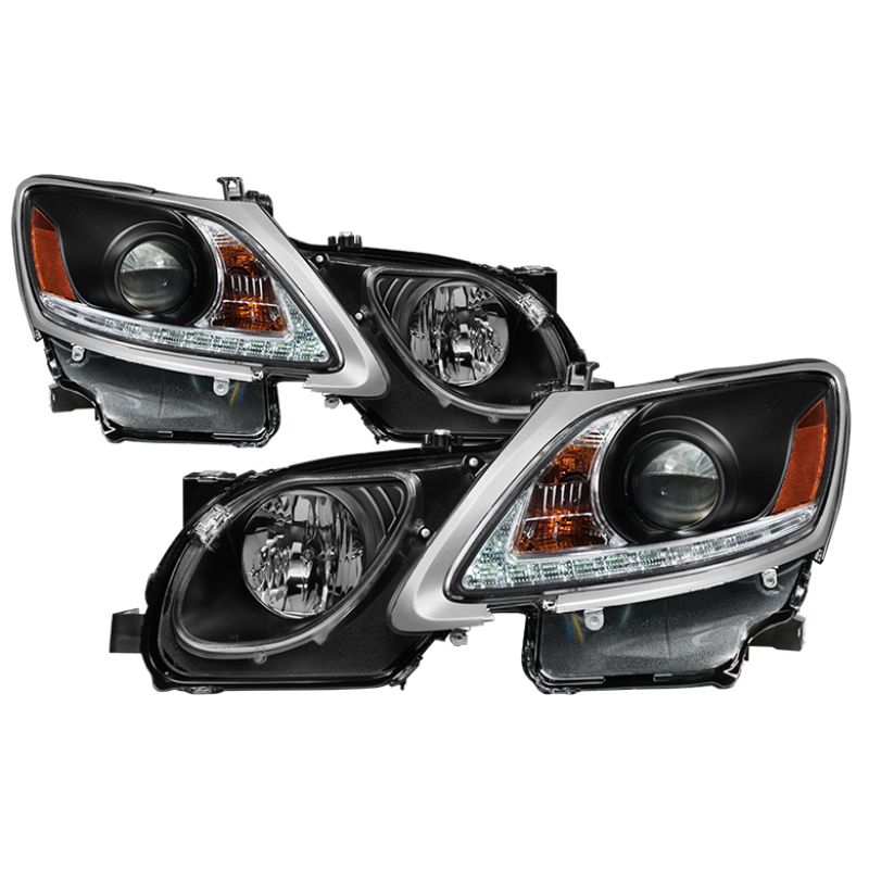 Lexus Gran Sport Headlights - SPYDER - DRL LED Projector, HID Model - Black - `06-`11 Lexus Gran Sport Headlights - SPYDER - DRL LED Projector, HID Model - Black - `06-`11