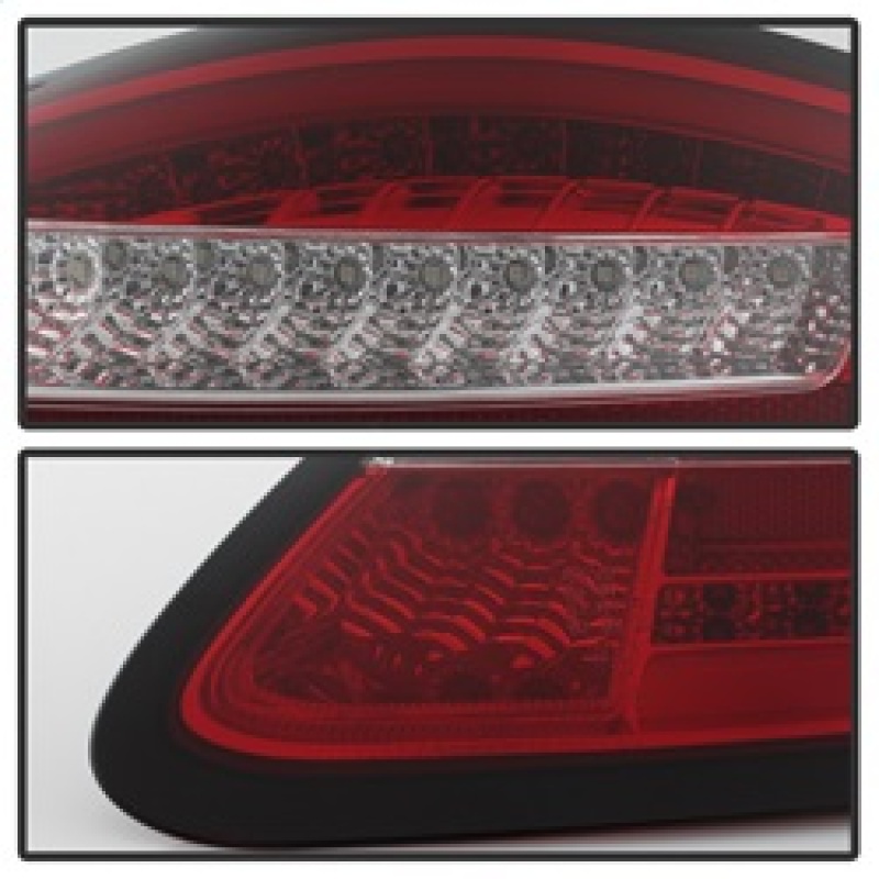 Porsche Cayman LED Tail Lights - Rear - SPYDER - Red Clear - `06-`08