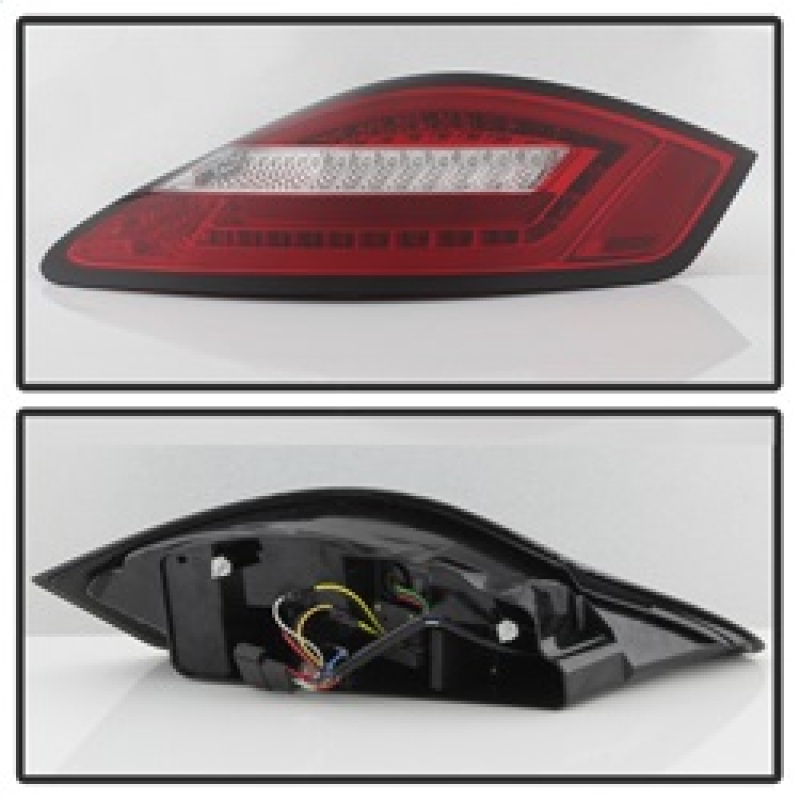 Porsche Cayman LED Tail Lights - Rear - SPYDER - Red Clear - `06-`08