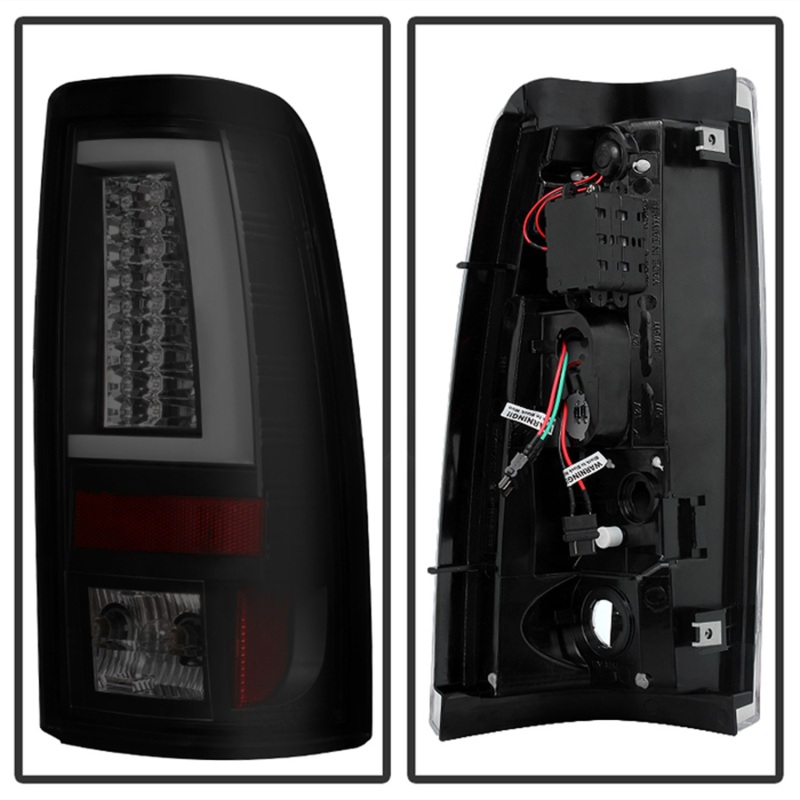 Chevrolet Silverado LED Tail Lights - SPYDER - Version 2 - Black Smoke - `03-`06