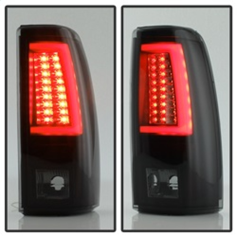 Chevrolet Silverado LED Tail Lights - SPYDER - Version 2 - Black Smoke - `03-`06