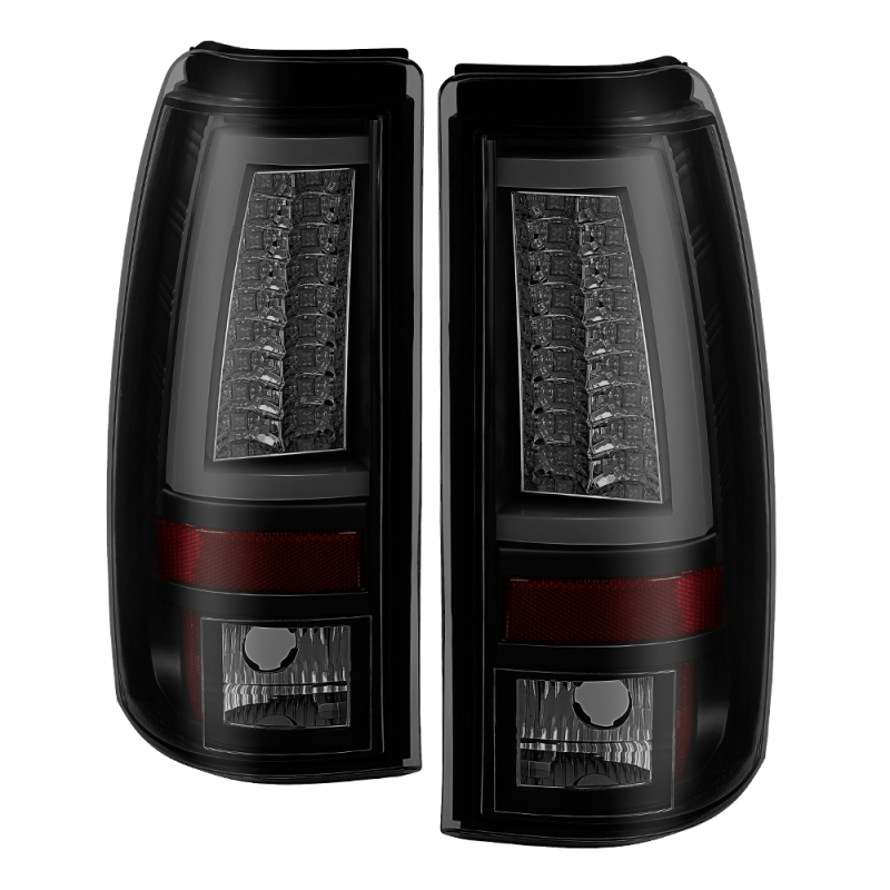 Chevrolet Silverado LED Tail Lights - SPYDER - Version 2 - Black Smoke - `03-`06
