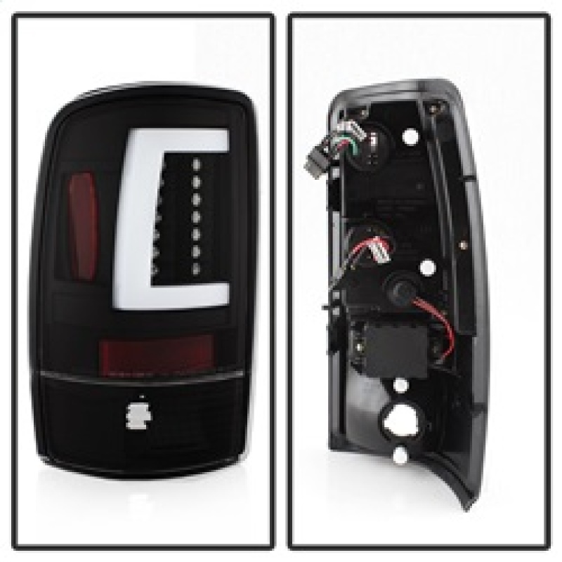 GMC Yukon XL Tail Lights - SPYDER - Light Bar LED, Version 2 - Black - `00-`06