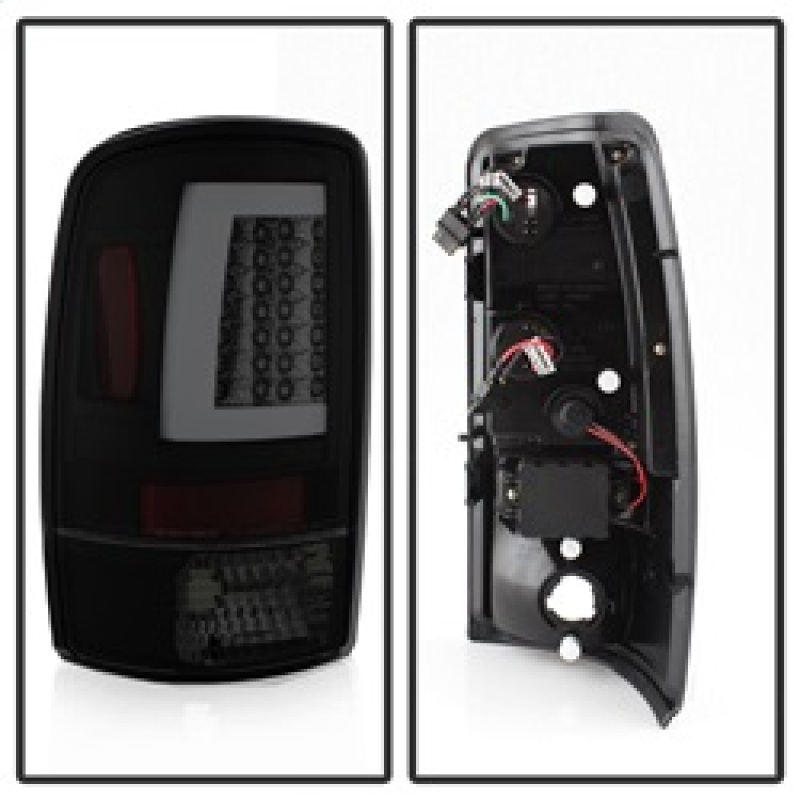 GMC Yukon XL LED Tail Lights - SPYDER - Light Bar, Version 2 - Black Smoke - `00-`06