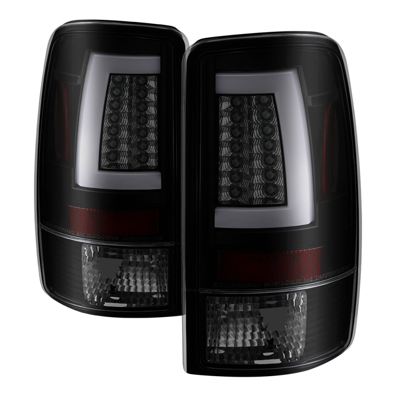 GMC Yukon XL LED Tail Lights - SPYDER - Light Bar, Version 2 - Black Smoke - `00-`06