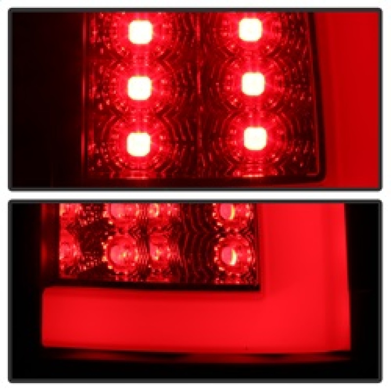 GMC Yukon XL LED Tail Lights - SPYDER - Light Bar, Version 2 - Black Smoke - `00-`06