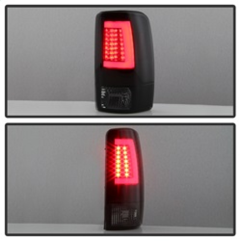 GMC Yukon XL LED Tail Lights - SPYDER - Light Bar, Version 2 - Black Smoke - `00-`06