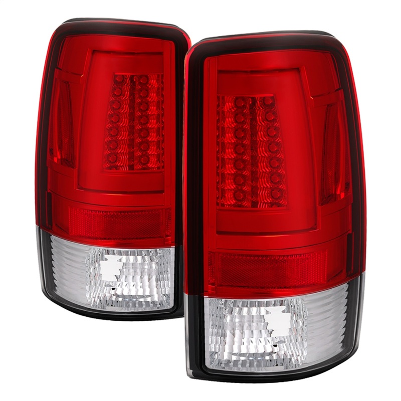 Chevrolet Suburban 2500 LED Tail Lights - SPYDER - Version 2, Light Bar, Lift Gate Style - Red Clear - `00-`06 Chevrolet Suburban 2500 LED Tail Lights - SPYDER - Version 2, Light Bar, Lift Gate Style - Red Clear - `00-`06