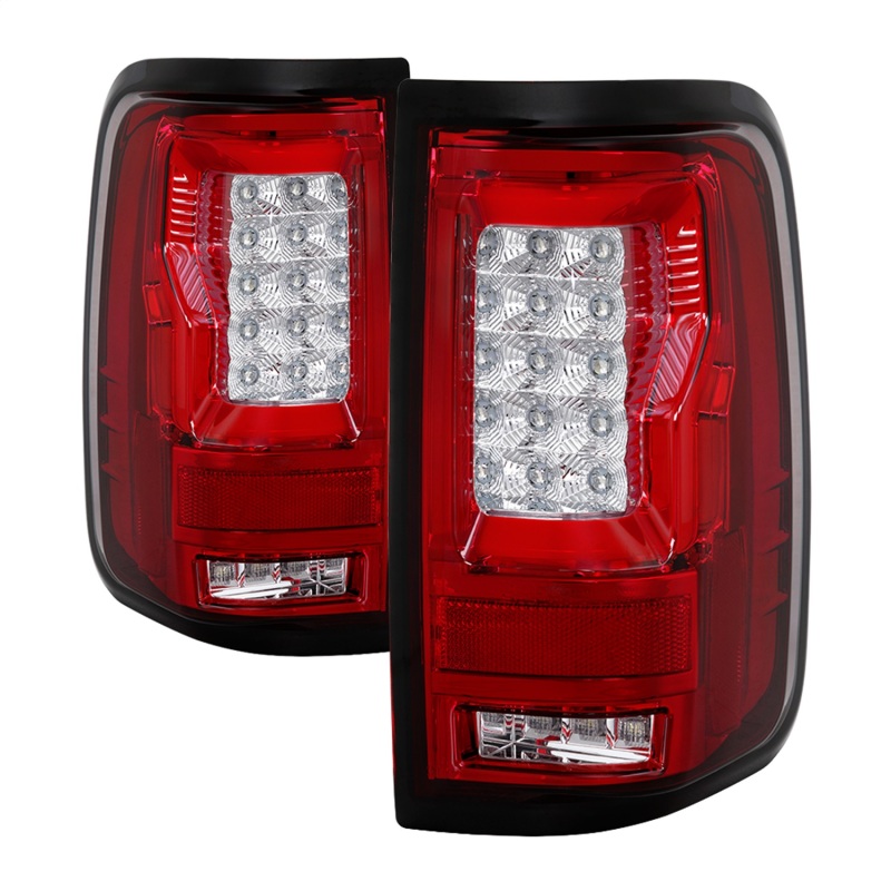 Ford F150 Tail Lights - SPYDER - LED Version 2 - Red Clear - `04-`08 Ford F150 Tail Lights - SPYDER - LED Version 2 - Red Clear - `04-`08