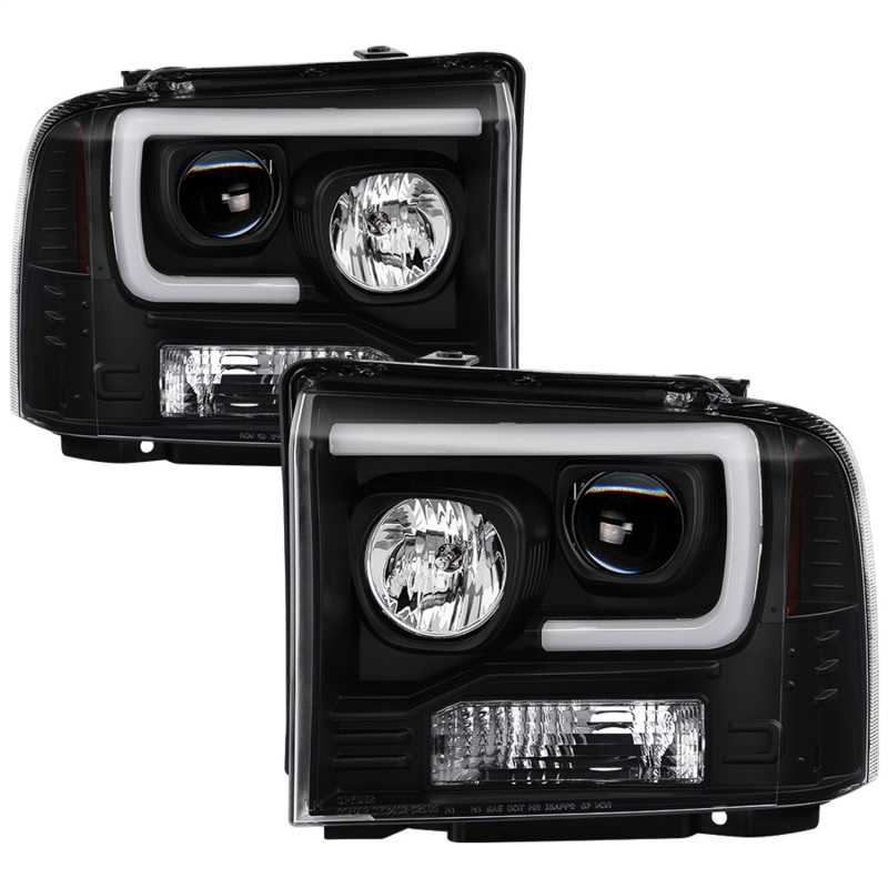 Ford F350 Headlights - SPYDER - Projector Light Bar - Black - `05-`07 Ford F350 Headlights - SPYDER - Projector Light Bar - Black - `05-`07