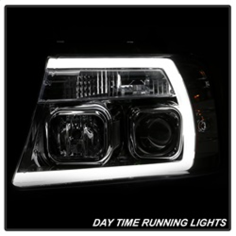 Ford F-150 Headlight Set - SPYDER - Light Bar Projector - Chrome - `04-`08