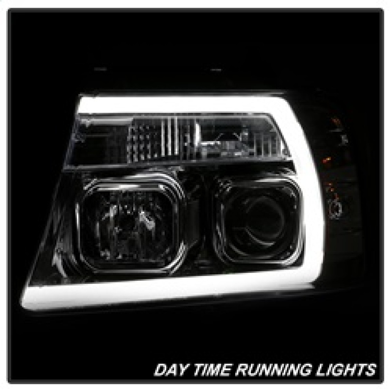 Ford F-150 Headlight Set - SPYDER - Light Bar Projector - Chrome - `04-`08