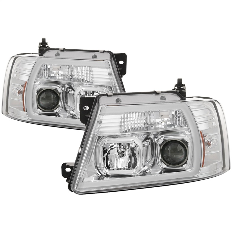 Ford F-150 Headlight Set - SPYDER - Light Bar Projector - Chrome - `04-`08 Ford F-150 Headlight Set - SPYDER - Light Bar Projector - Chrome - `04-`08