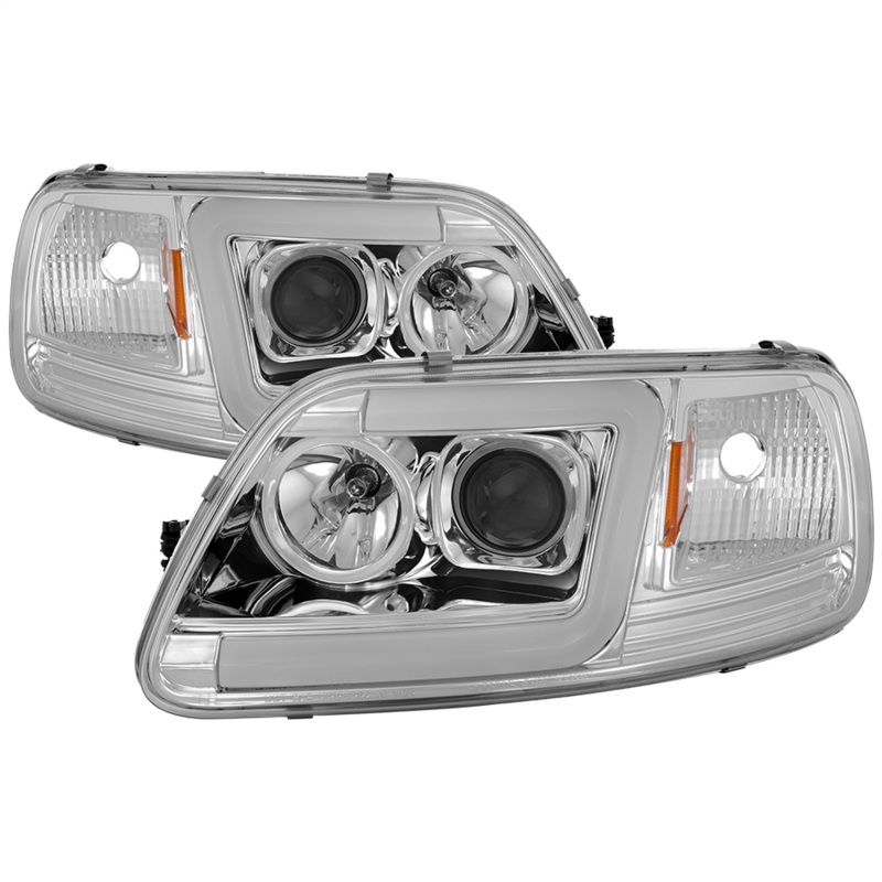 Ford F-150 Headlight Set - SPYDER - Version 2 - Light Bar DRL - Chrome - `97-`03 Ford F-150 Headlight Set - SPYDER - Version 2 - Light Bar DRL - Chrome - `97-`03