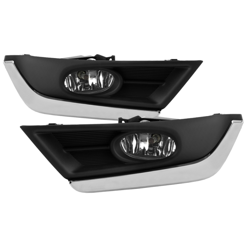 Honda CR-V Fog Lights - SPYDER - OEM with Switch and Cover - Clear with Chrome Trim - `17-`18