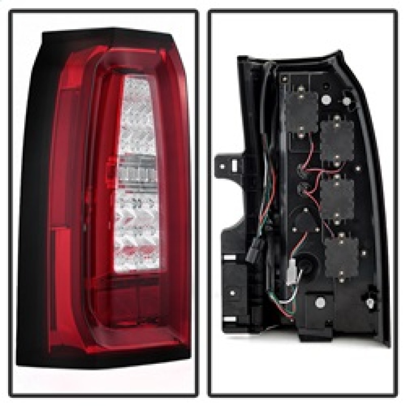Chevrolet Suburban Tail Lights - SPYDER - LED - Red Clear - `15-`17