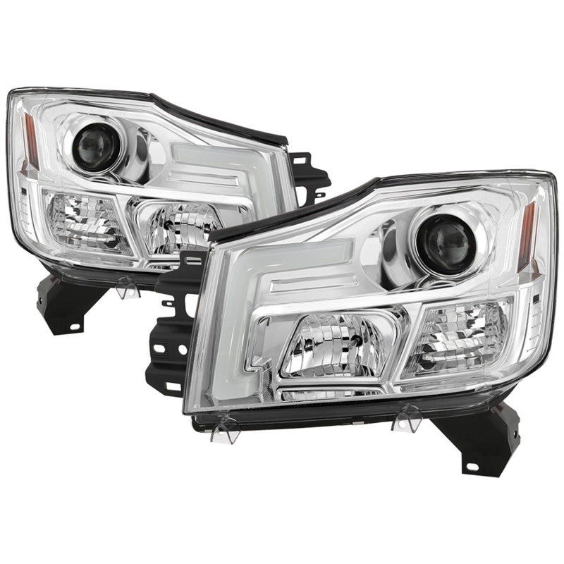 Nissan Titan Headlights - SPYDER - V2 Projector - Chrome - `04-`15 Nissan Titan Headlights - SPYDER - V2 Projector - Chrome - `04-`15