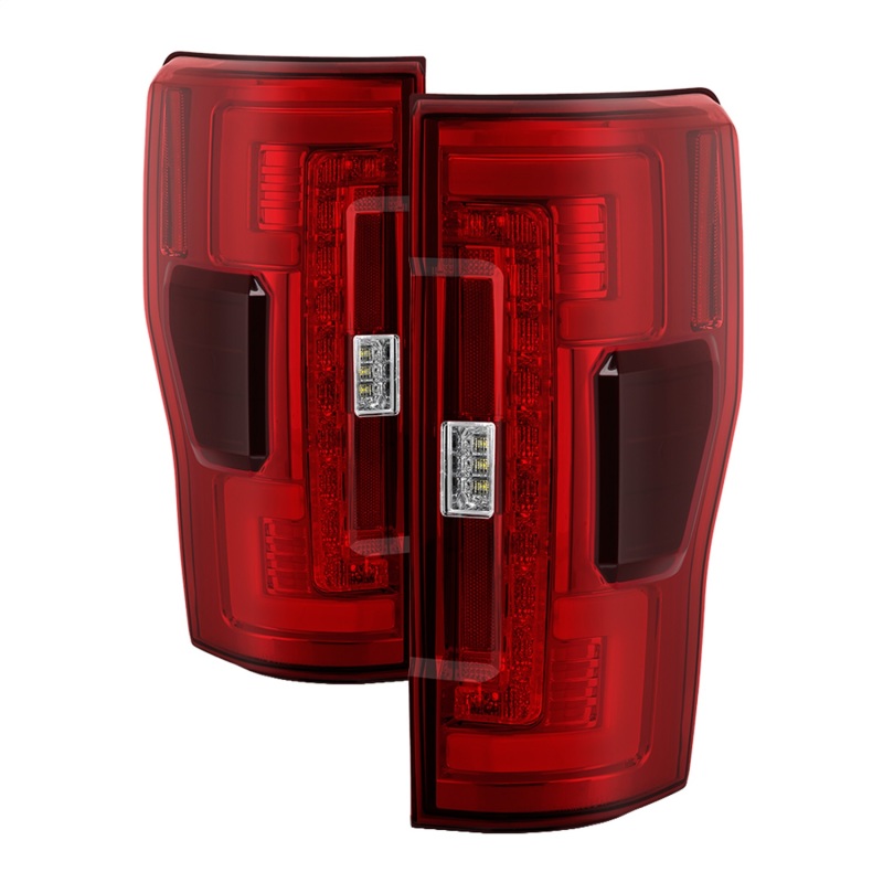 Ford F-250 Super Duty LED Tail Lights - SPYDER - Red Clear - `17-`18 Ford F-250 Super Duty LED Tail Lights - SPYDER - Red Clear - `17-`18