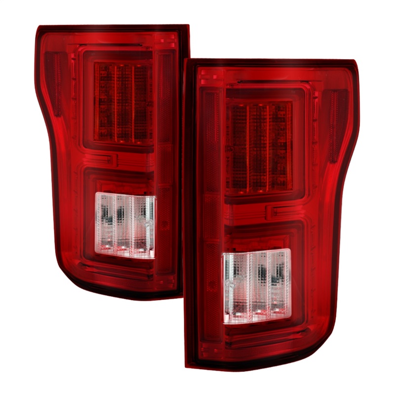 Ford F-150 LED Tail Lights - SPYDER - Light Bar - Red Clear - `18-`19 Ford F-150 LED Tail Lights - SPYDER - Light Bar - Red Clear - `18-`19